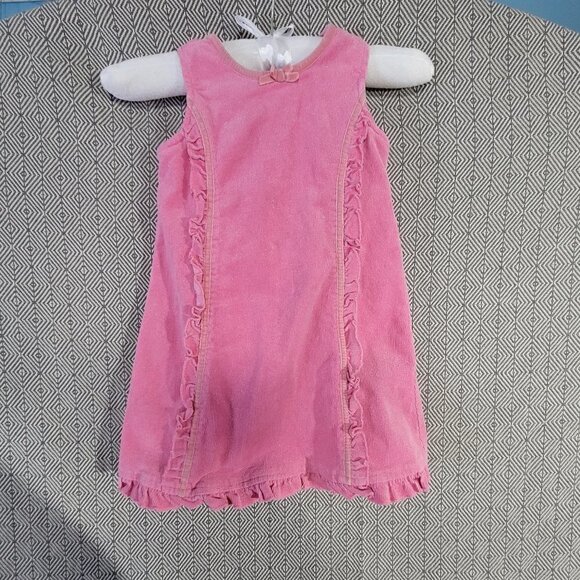 Vintage The Children's Place Stretch Sparkly Pink Corduroy Dress Size 3T - Picture 1 of 10